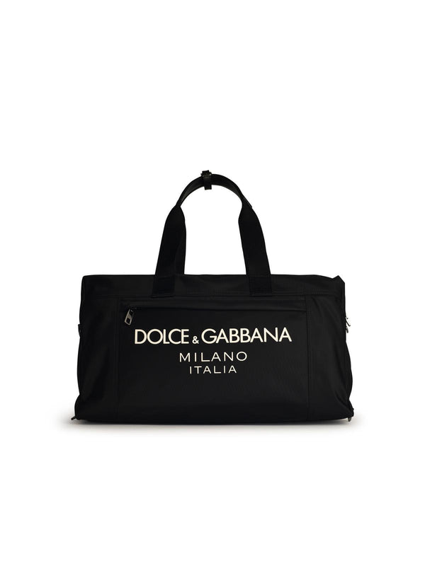 Dolce & Gabbana Black Nylon Duffel Bag