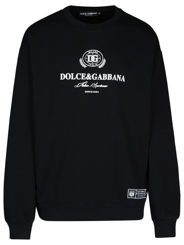 Dolce & Gabbana Black Cotton Sweatshirt