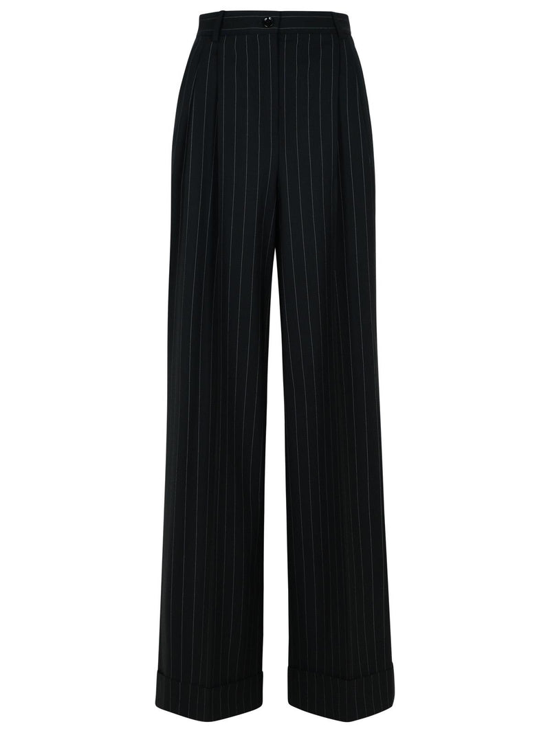 Dolce & Gabbana Dolce & Gabbana Virgin Wool Trousers Black Women - World Class Fashion