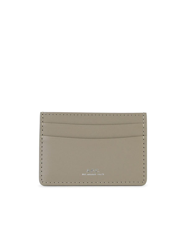 A.p.c. 'andre' Green Leather Card Holder