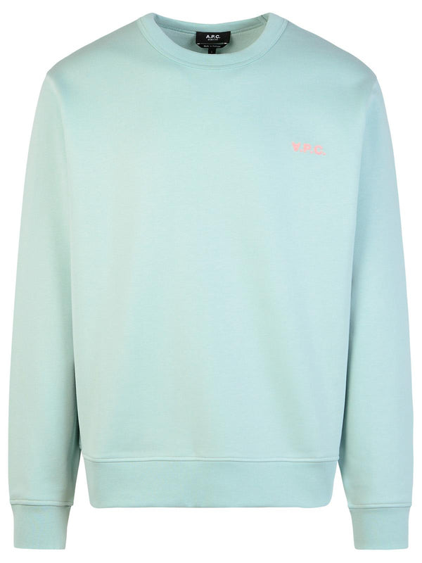 A.p.c. 'boxy' Musk Green Cotton Sweatshirt