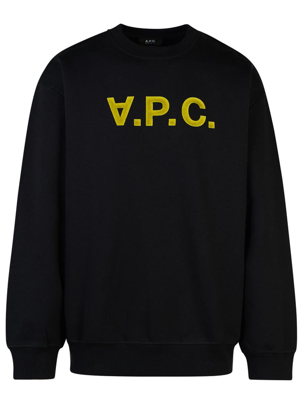 A.p.c. Black Cotton Sweatshirt