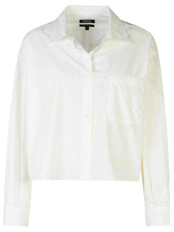 A.p.c. 'sophia' White Cotton Shirt