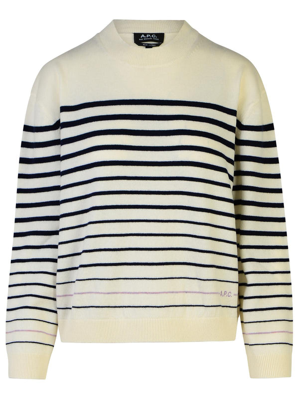 A.p.c. Cream Wool 'billie' Sweater