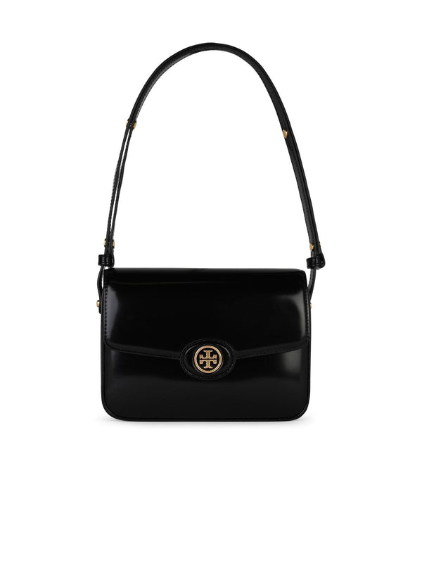 Tory Burch 'robinson' Black Leather Crossbody Bag