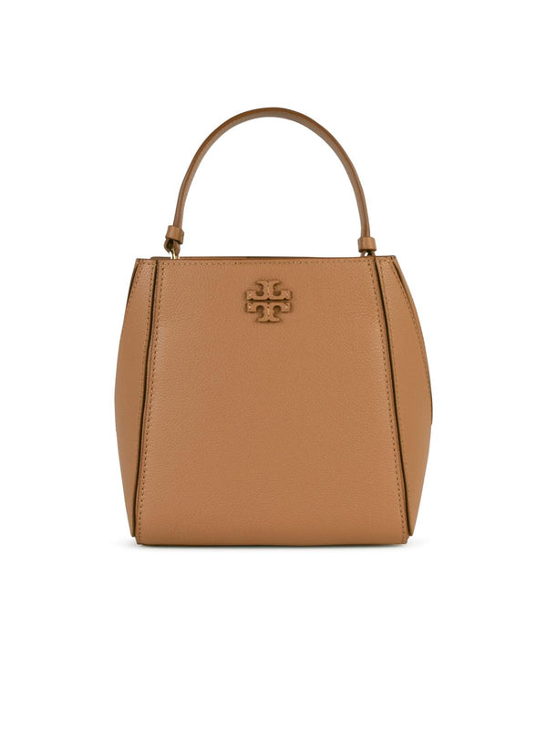 Tory Burch 'mcgraw' Bucket Bag In Beige Leather