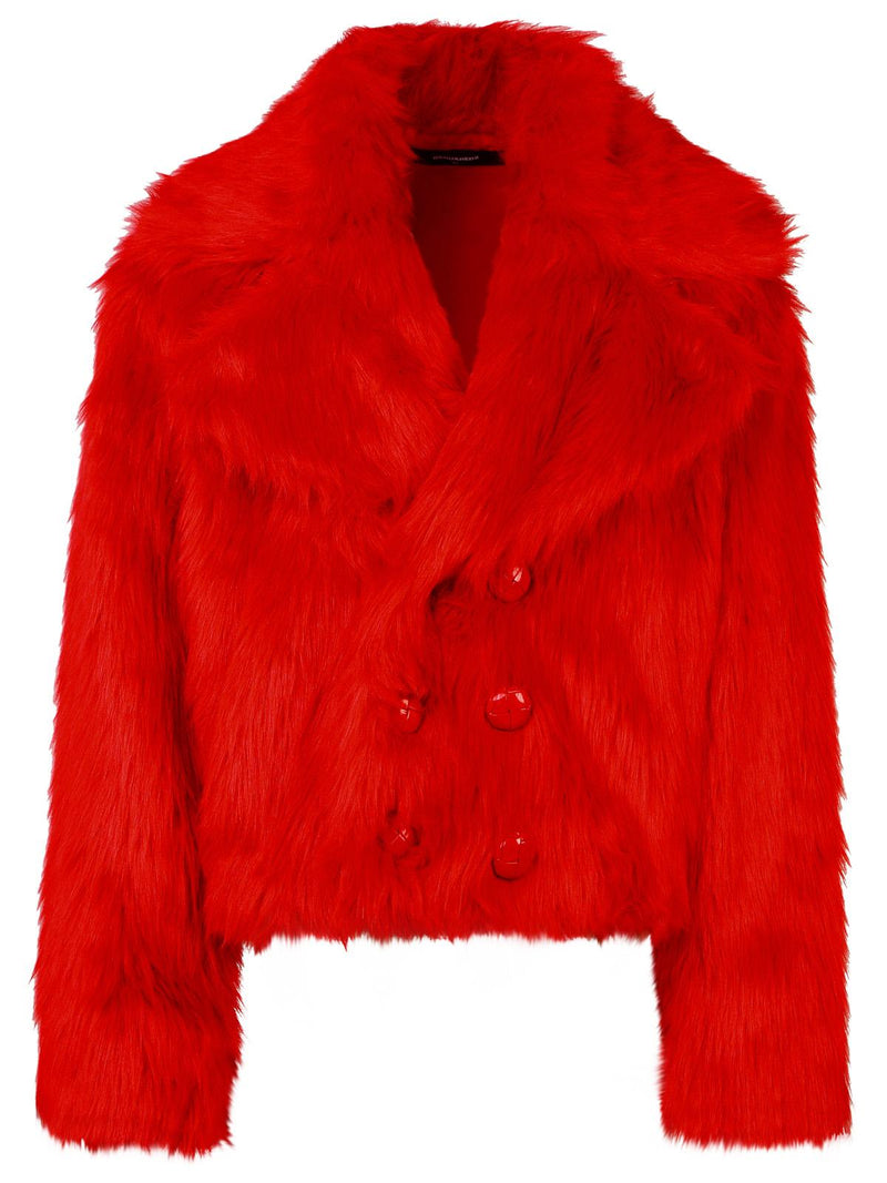 Dsquared2 Dsquared2 'POP Fox' Red Acrylic Blend Jacket - World Class Fashion