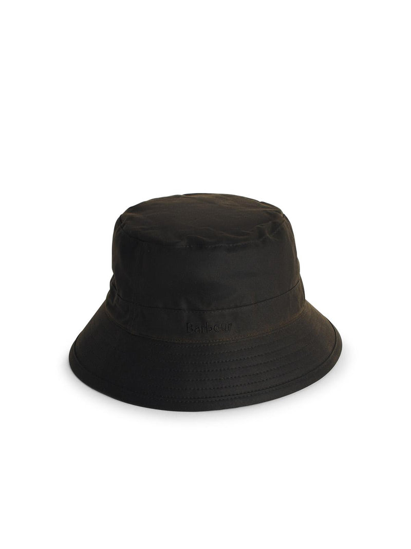 Barbour Barbour Dark Green Waxed Cotton Hat Men - World Class Fashion