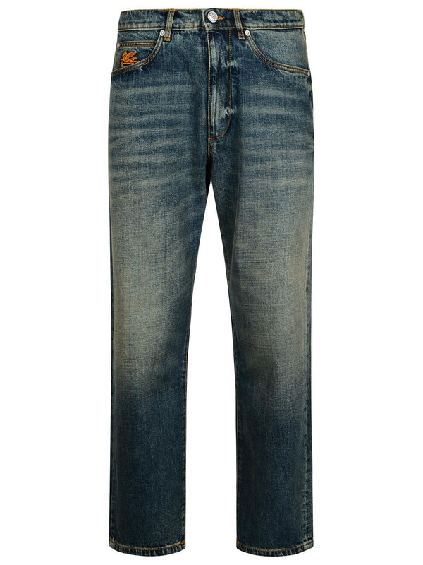 Etro Blue Cotton Jeans