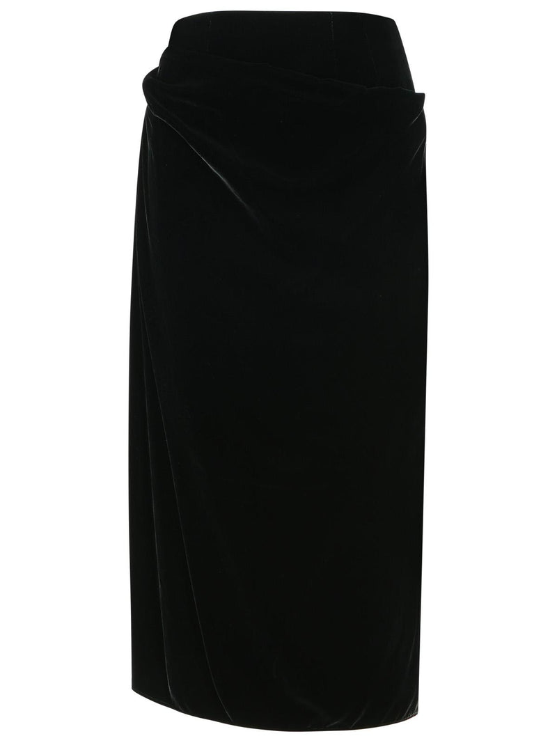 Etro Falda asimétrica de mezcla de viscosa Etro para mujer, en color negro - World Class Fashion