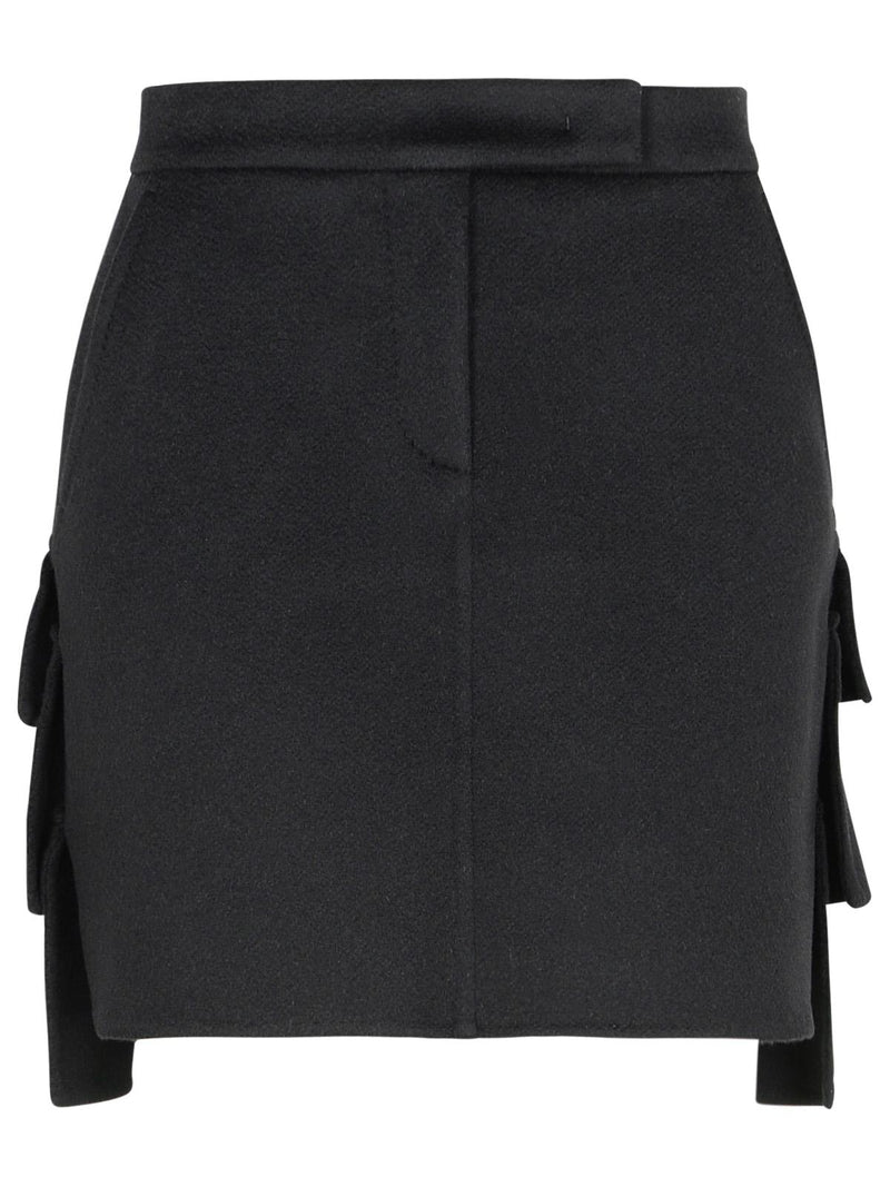 Max Mara Max Mara CARO Minifalda Negra de Camello - World Class Fashion