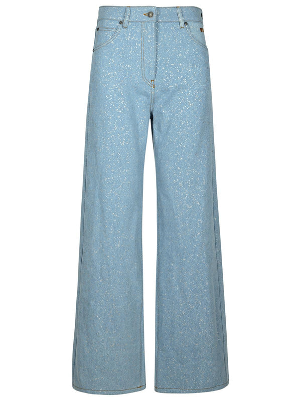 Msgm Light Blue Cotton Jeans