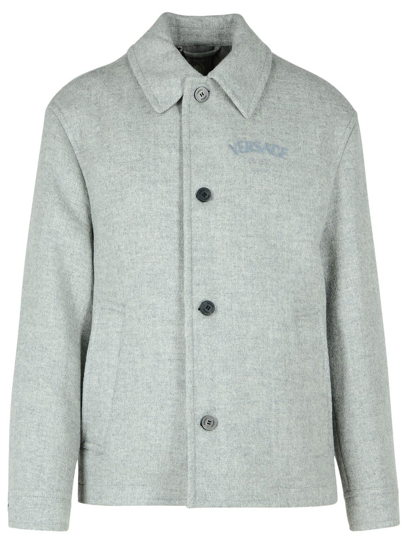Versace Versace Grey Wool Jacket Men - World Class Fashion