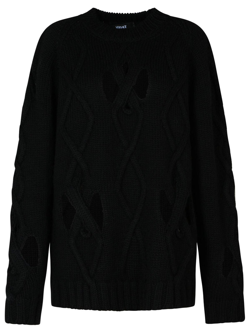 Versace Versace Black Wool Blend Sweater Men - World Class Fashion
