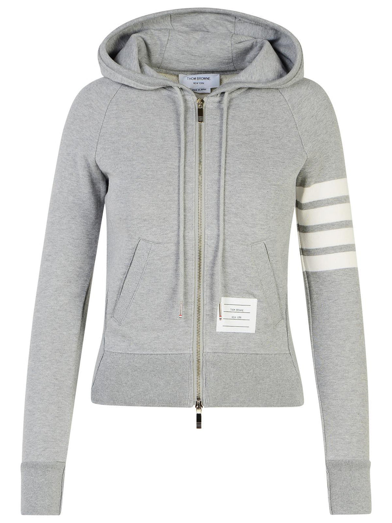 Thom Browne Thom Browne 4-BAR Grey Cotton Sweater Women - World Class Fashion
