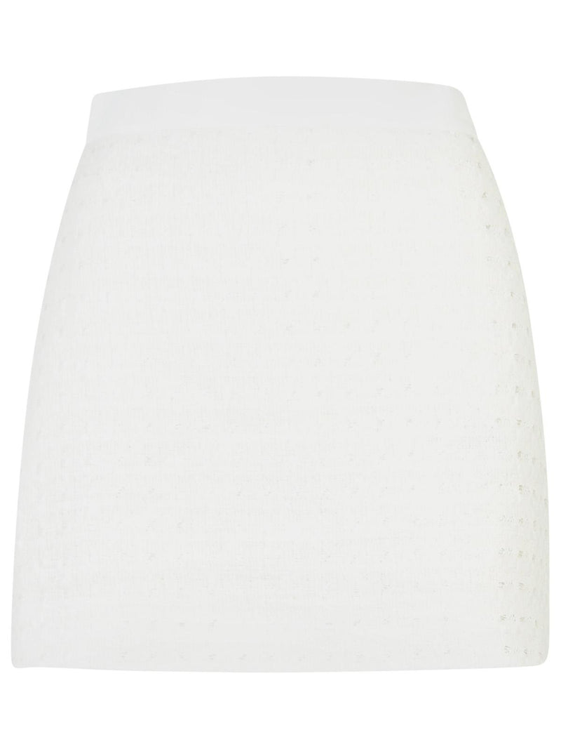 Casablanca Casablanca White Cotton Blend Miniskirt Women - World Class Fashion