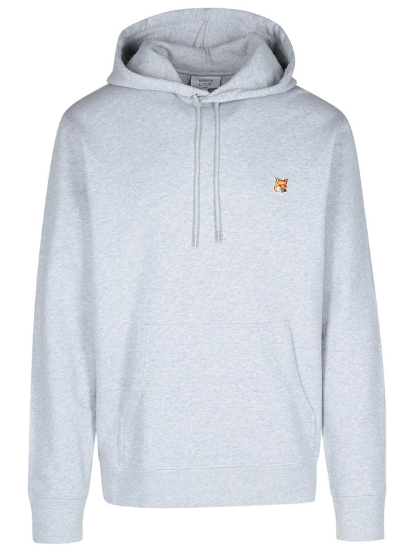 Maison KitsunÉ 'fox Head' Grey Cotton Sweatshirt