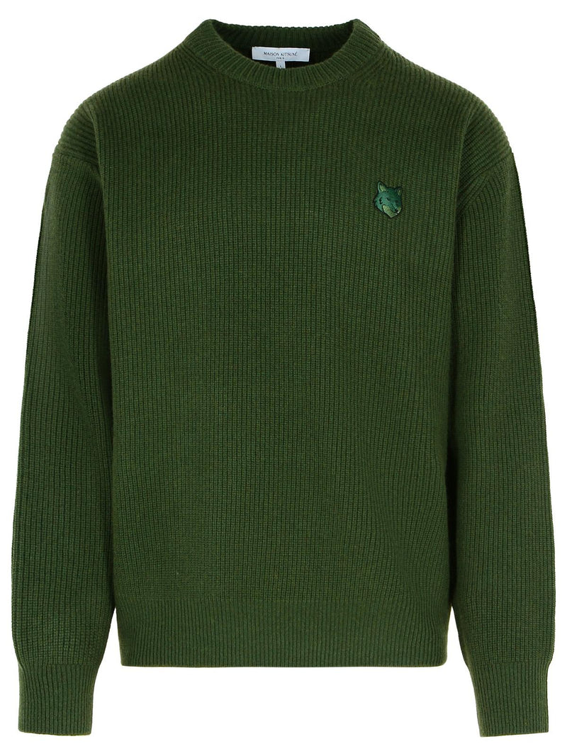 Maison Kitsuné Jersey de lana de mezcla de Maison Kitsuné verde para hombre - World Class Fashion