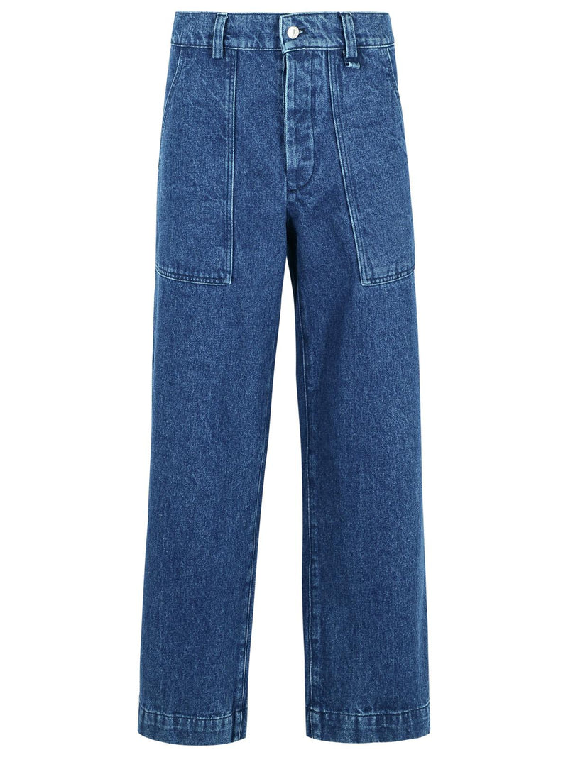 Maison Kitsuné Maison Kitsuné Workwear Blue Denim Jeans Men - World Class Fashion