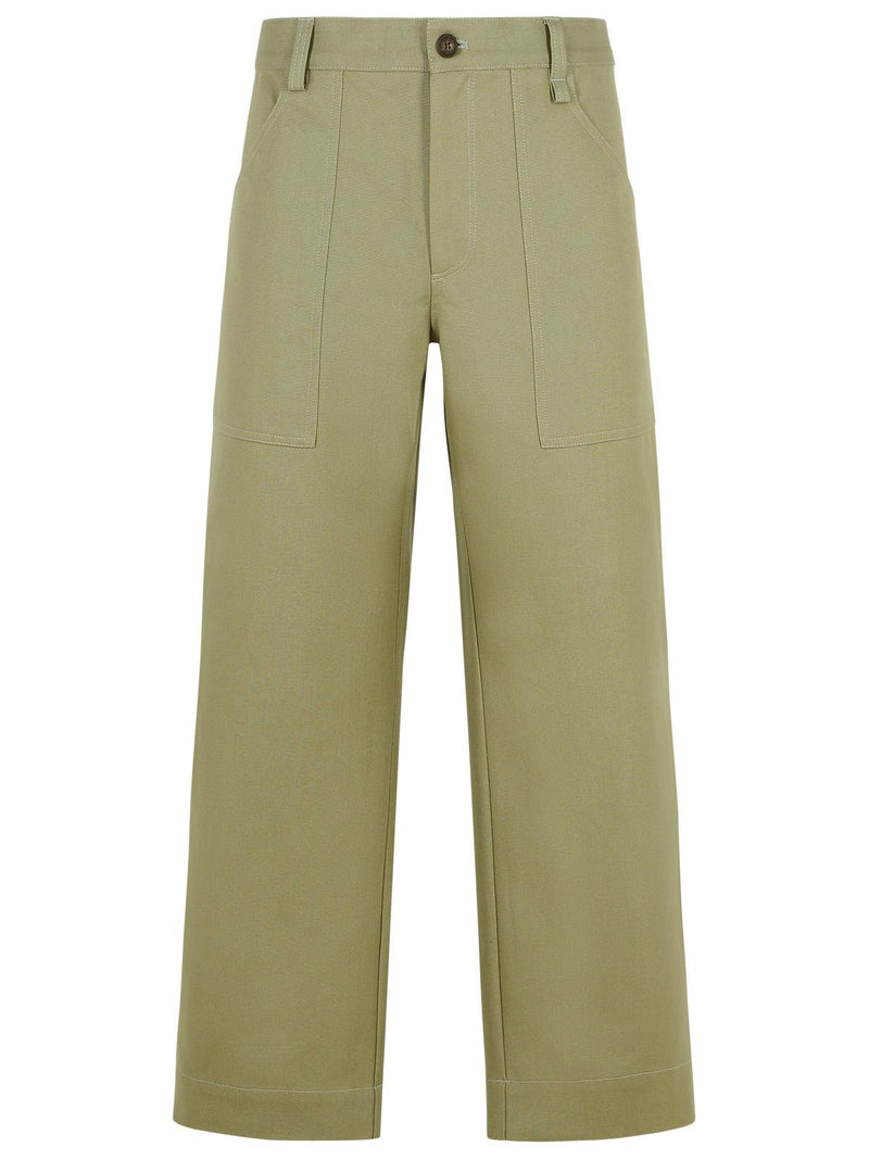 Maison Kitsuné Maison Kitsuné Workwear Green Cotton Jeans Men - World Class Fashion
