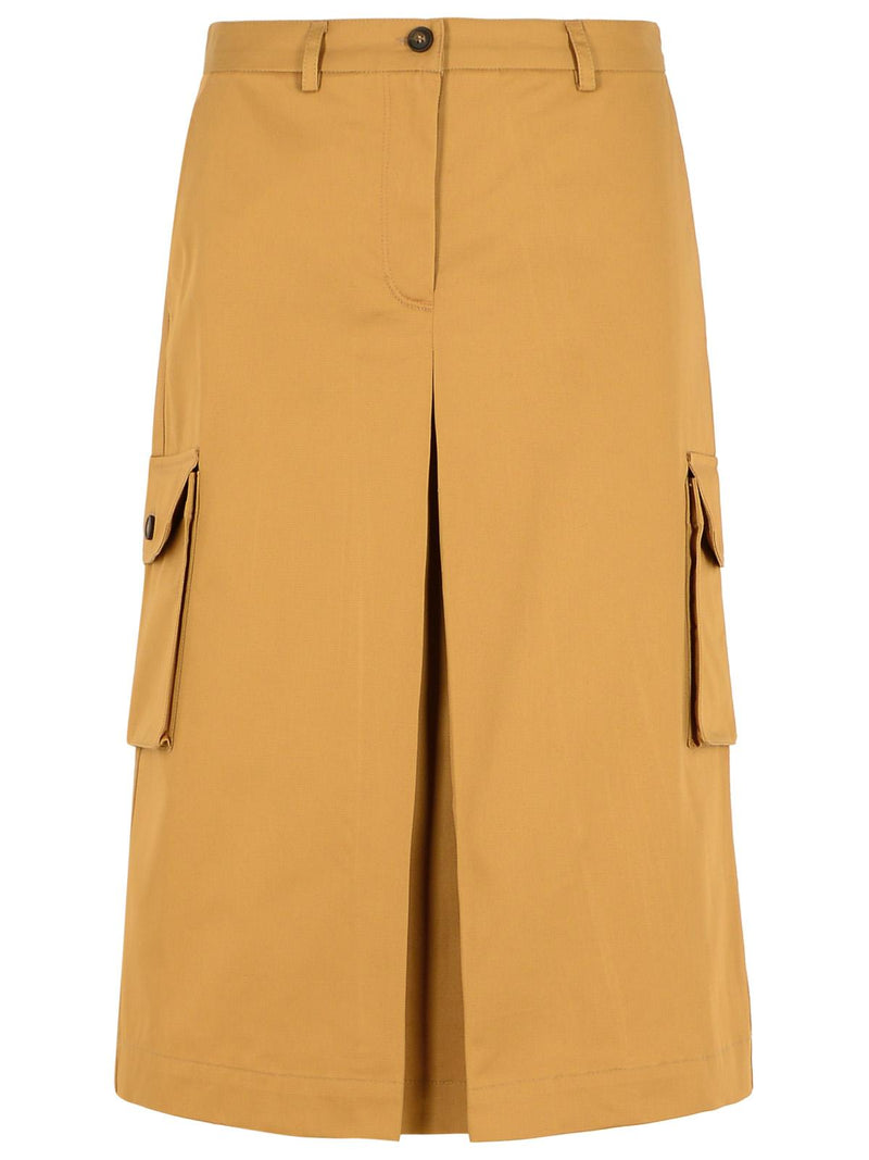 Maison Kitsuné Falda Maison Kitsuné Utility de algodón beige - World Class Fashion