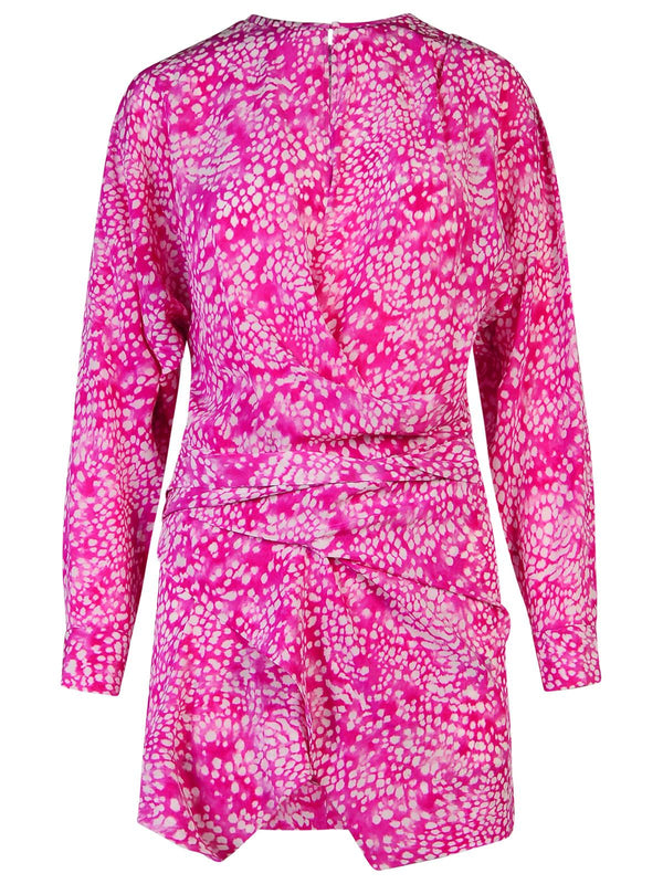 Isabel Marant 'habla' Dress In Fuchsia Silk Blend