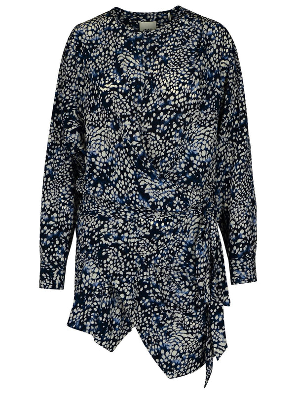 Isabel Marant 'habla' Dress In Blue Silk Blend