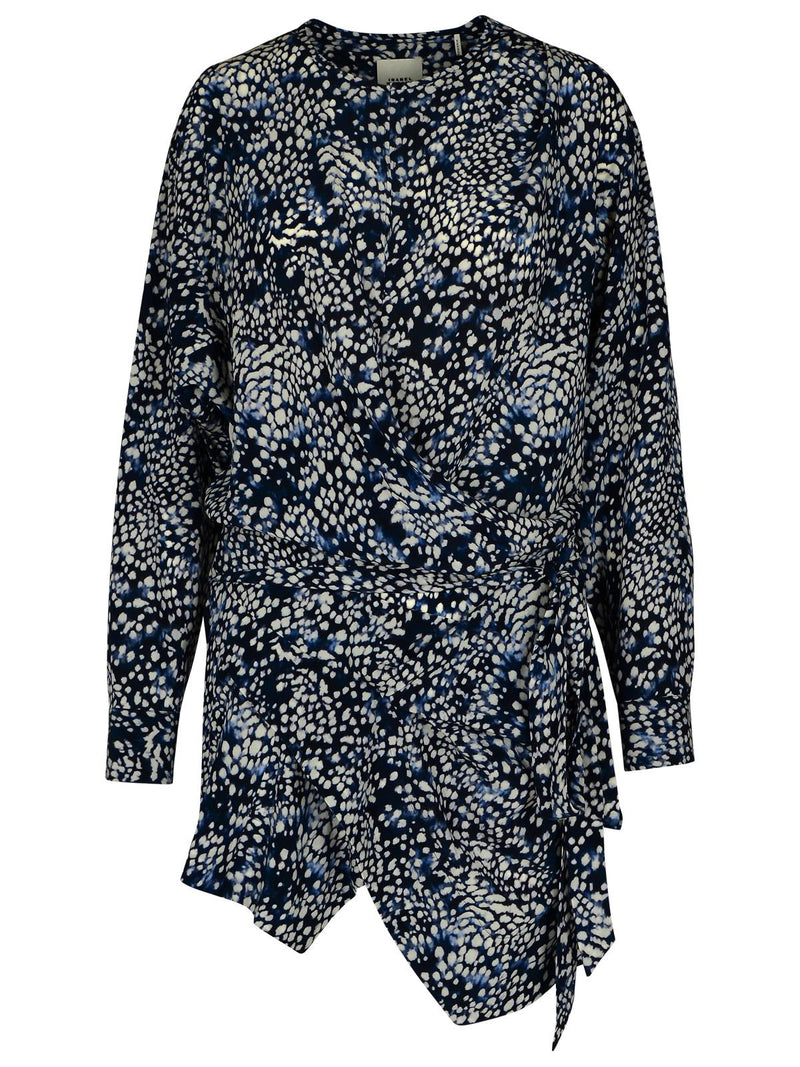 Isabel Marant Isabel Marant Vestido HABLA mezcla de seda azul - World Class Fashion