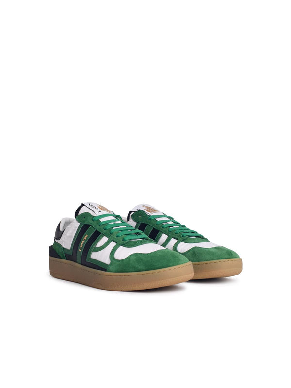 Lanvin 'clay' Green Leather Blend Sneakers