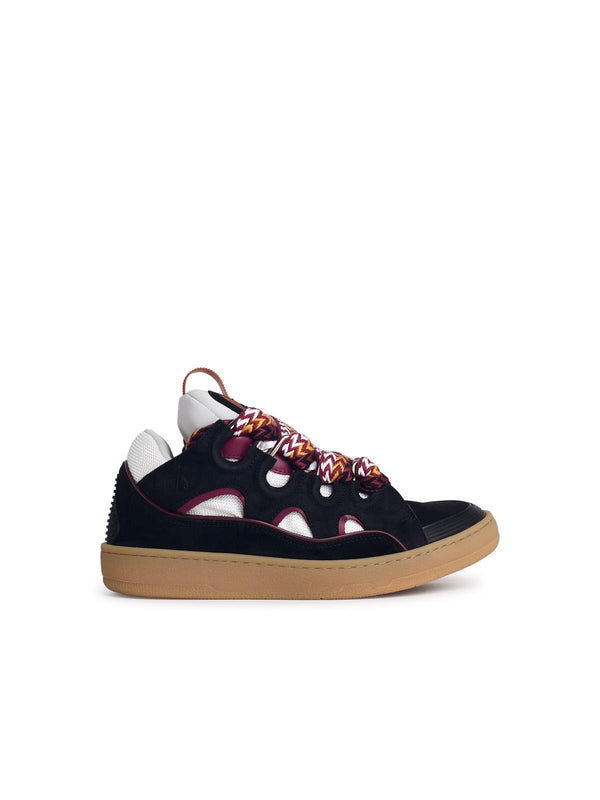 Lanvin 'curb' Black Leather Blend Sneakers