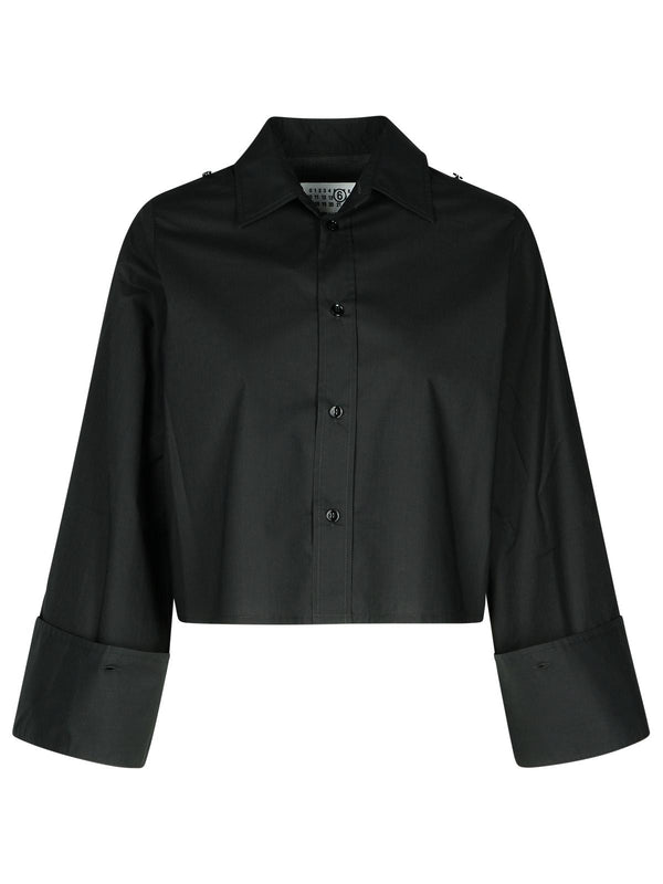 Mm6 Maison Margiela Black Cotton Shirt