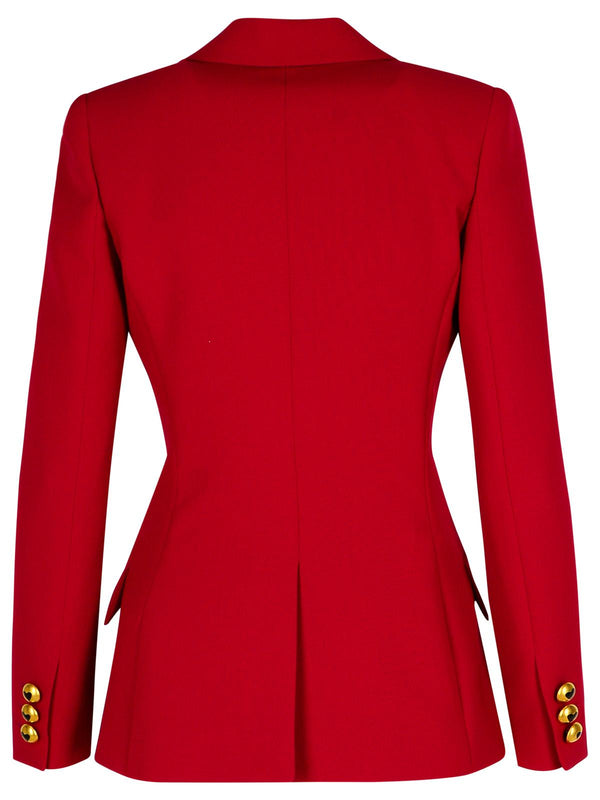 Moschino Burgundy Polyester Blend Blazer