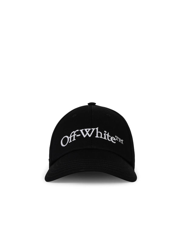 Off-white 'bookish' Black Cotton Baseball Cap