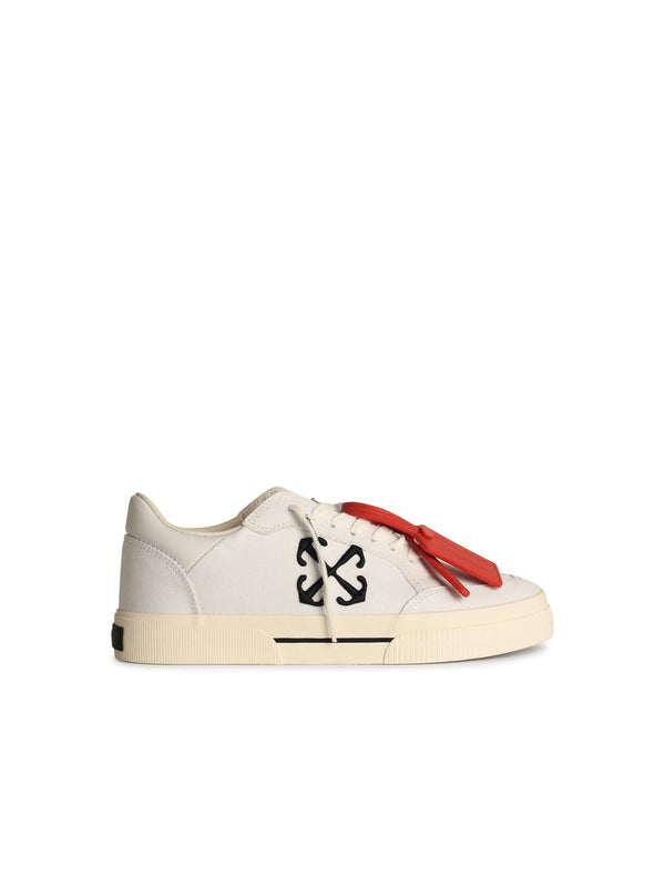 Off-white 'low Vulcanized Canvas' White Cotton Blend Sneakers