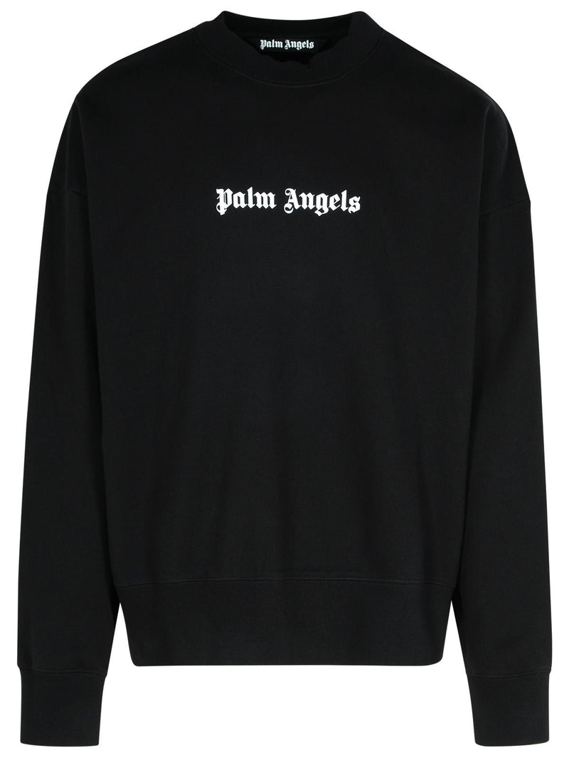 Palm Angels Sudadera de algodón Palm Angels negra para hombre - World Class Fashion