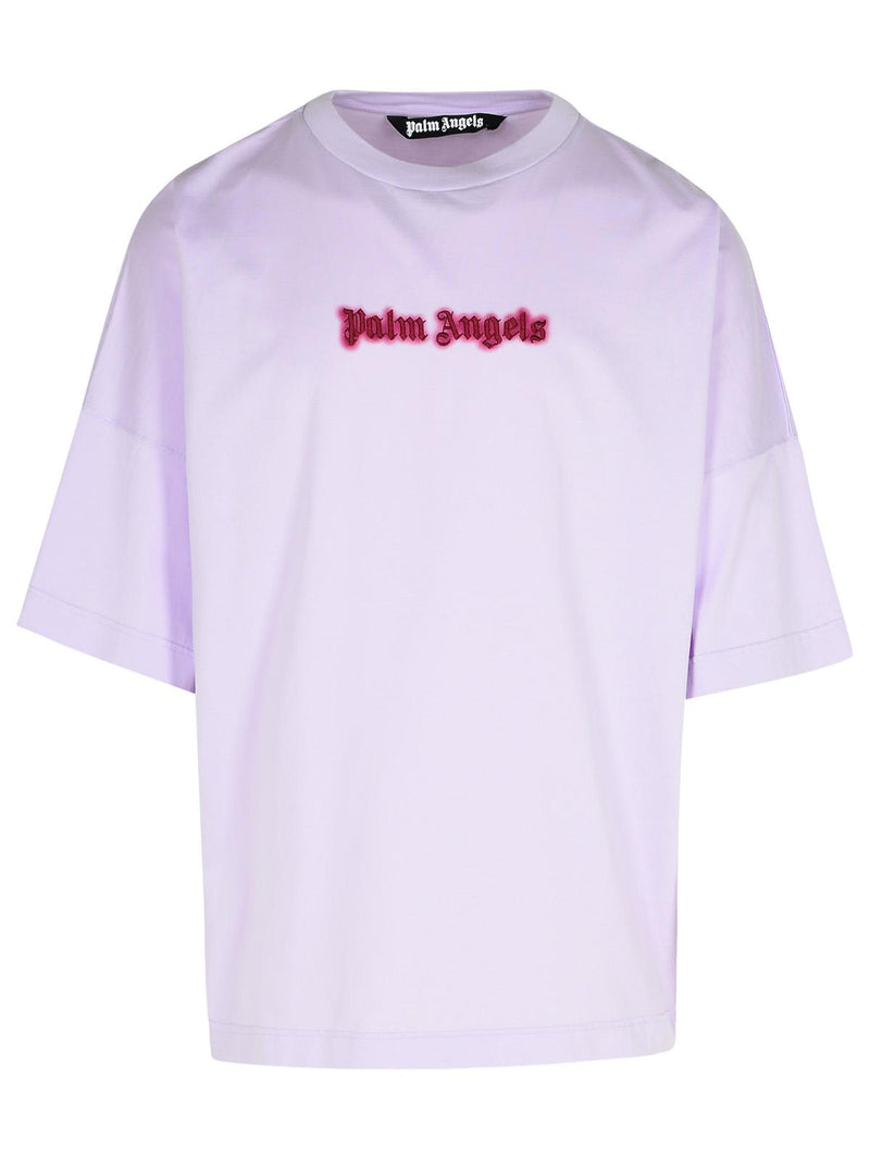 Palm Angels Palm Angels NEON Lilac Cotton T-shirt - World Class Fashion