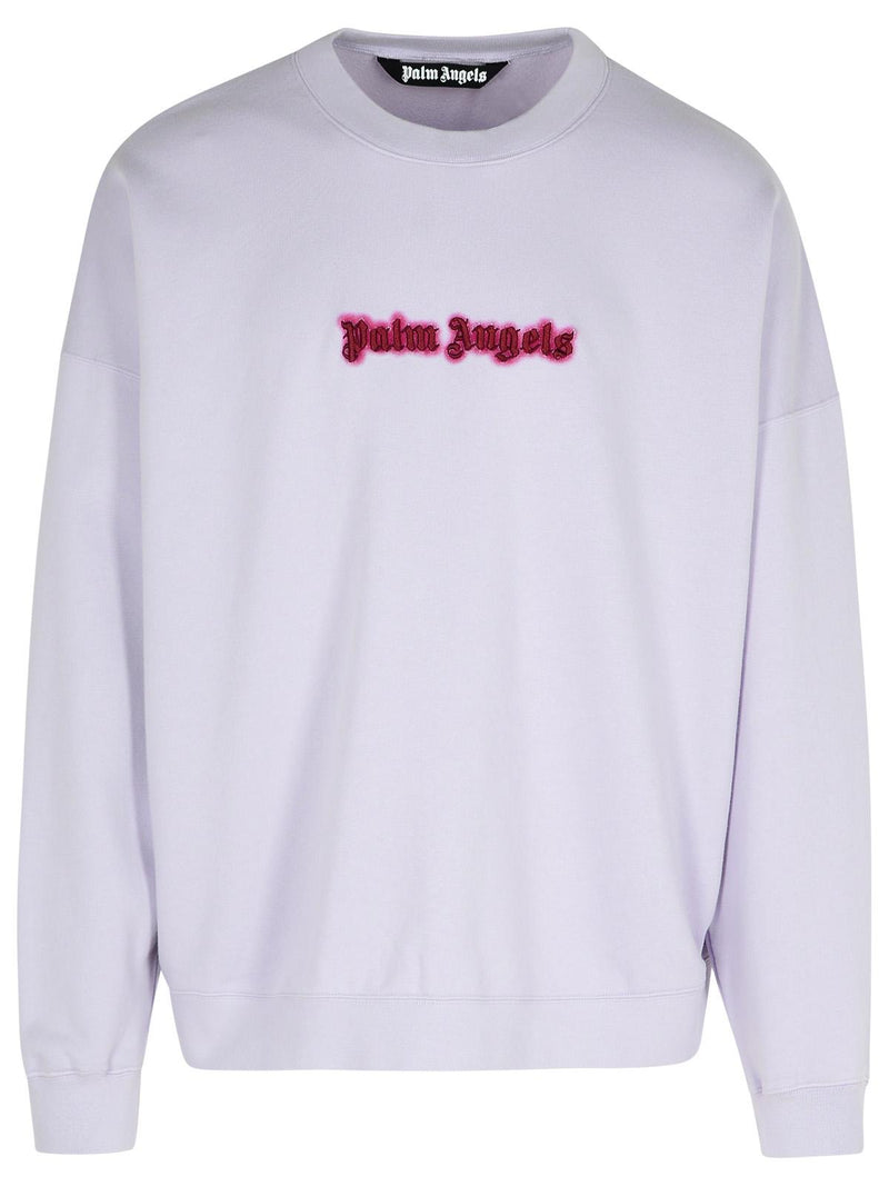 Palm Angels Palm Angels NEON Lilac Cotton Sweatshirt - World Class Fashion
