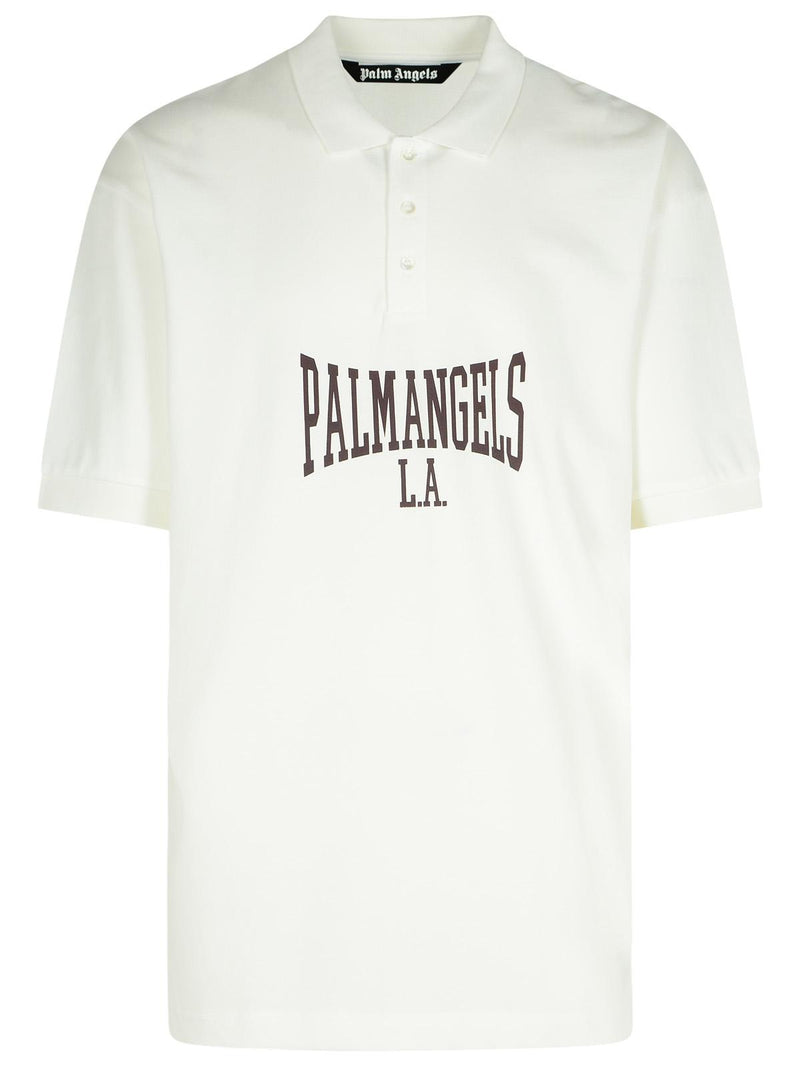 Palm Angels Palm Angels College Polo Shirt White Men - World Class Fashion