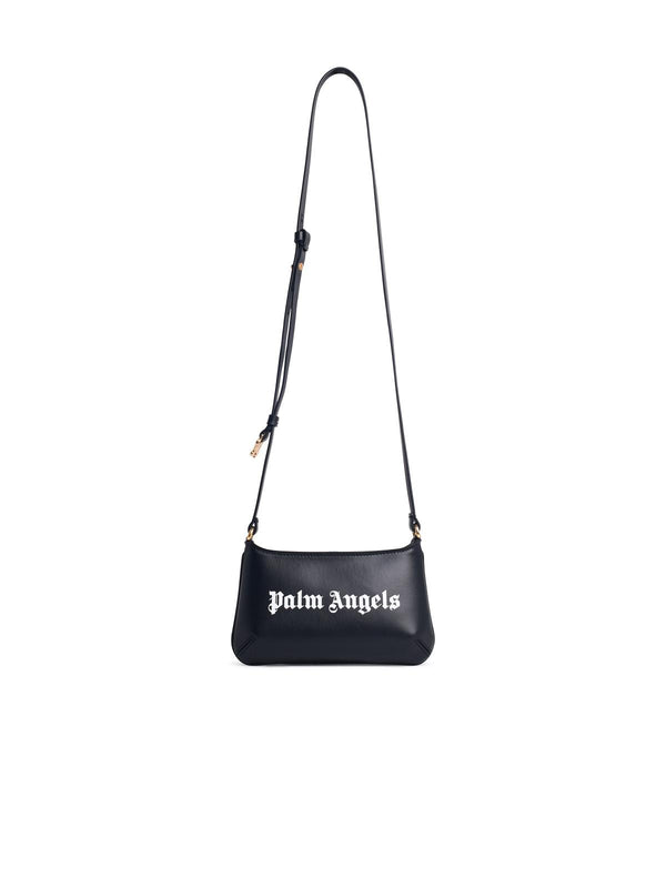 Palm Angels 'giorgina' Black Leather Crossbody Bag