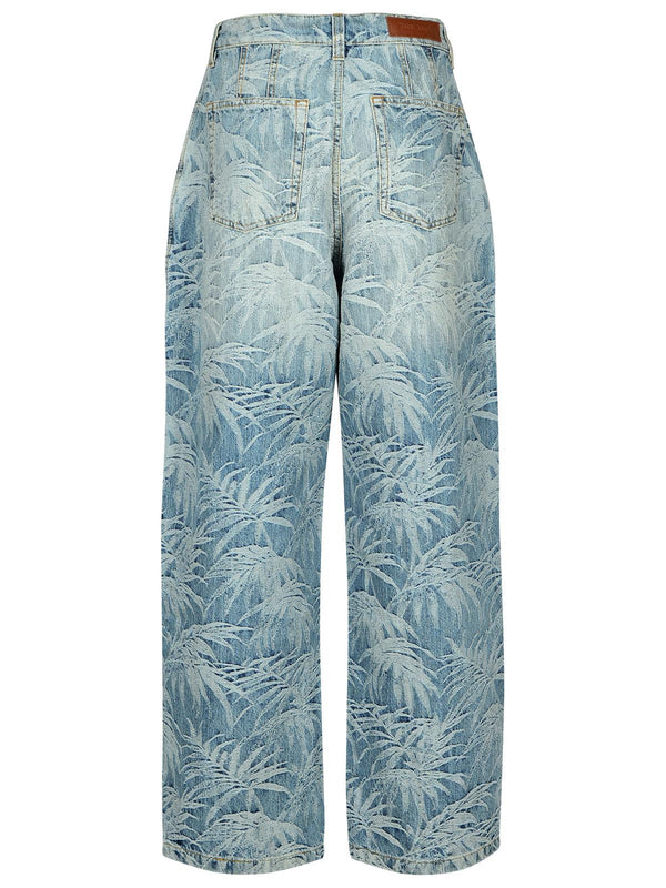 Palm Angels 'baggy' Light Blue Cotton Blend Jeans