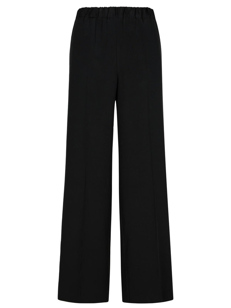 P.a.r.o.s.h. P.a.r.o.s.h. SOIREE Black Silk Blend Trousers Women - World Class Fashion
