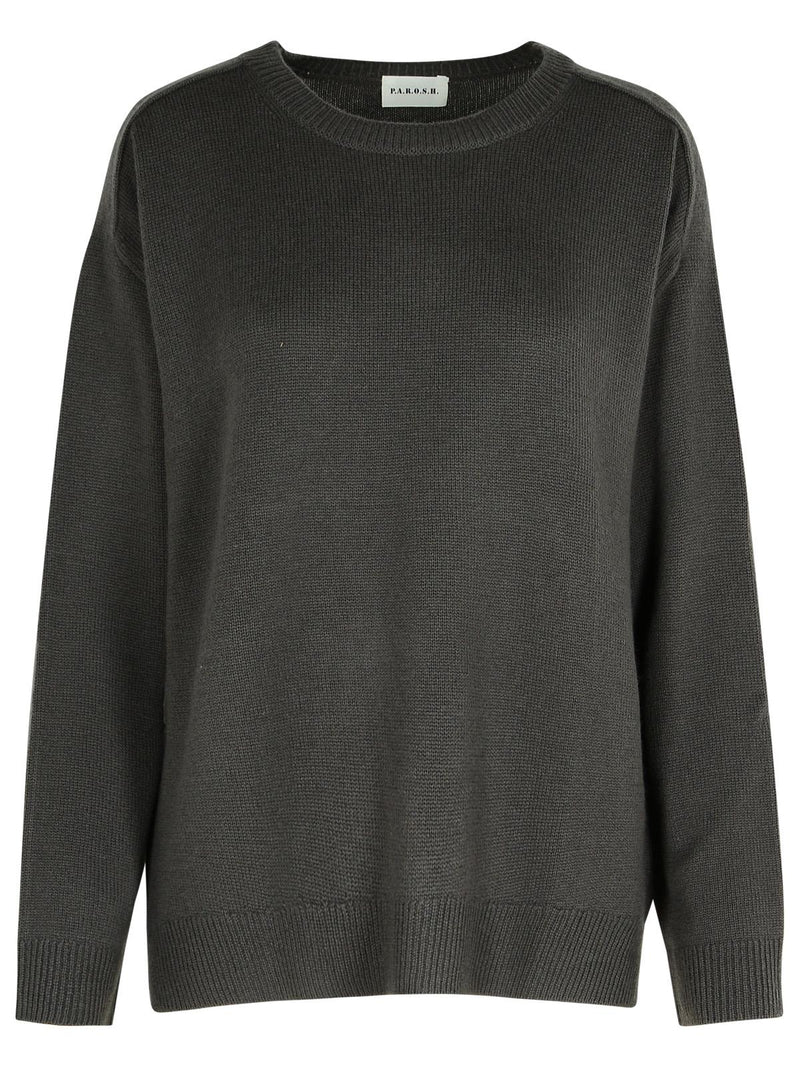 P.a.r.o.s.h. P.a.r.o.s.h. LOOS Turtle-grey Wool Blend Sweater - World Class Fashion