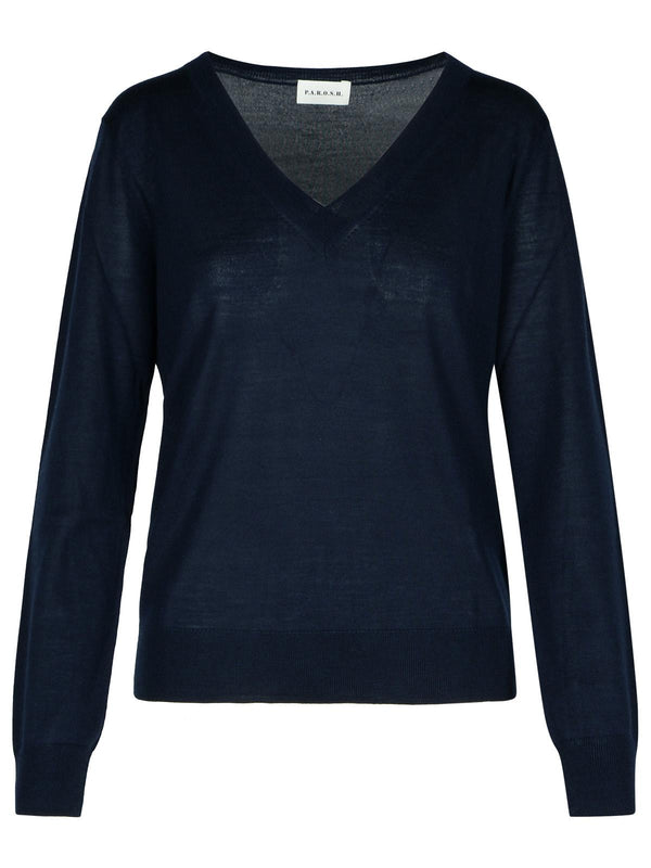 P.a.r.o.s.h. Blue Wool Blend Sweater