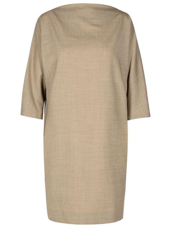 P.a.r.o.s.h. 'lille' Grey Virgin Wool Blend Dress