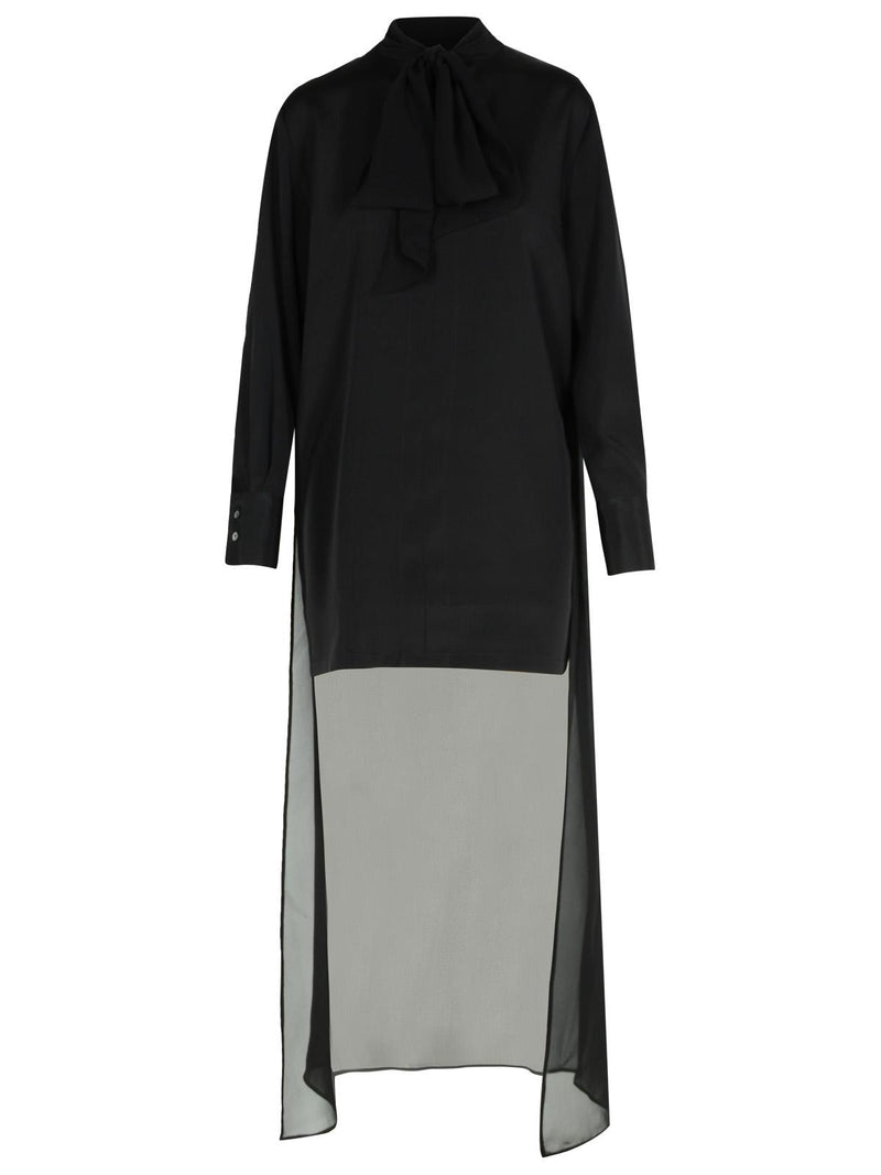 P.a.r.o.s.h. P.a.r.o.s.h. SOIREE Black Silk Dress - World Class Fashion
