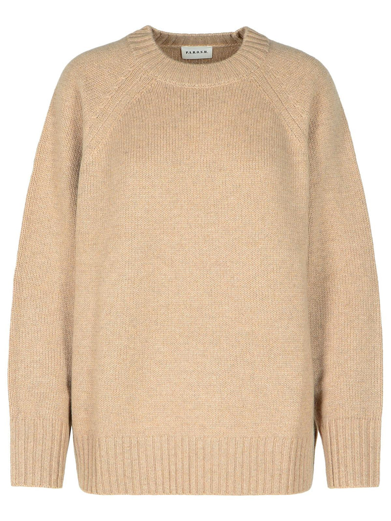 P.a.r.o.s.h. P.a.r.o.s.h. WOOD Beige Cashmere Sweater Women - World Class Fashion