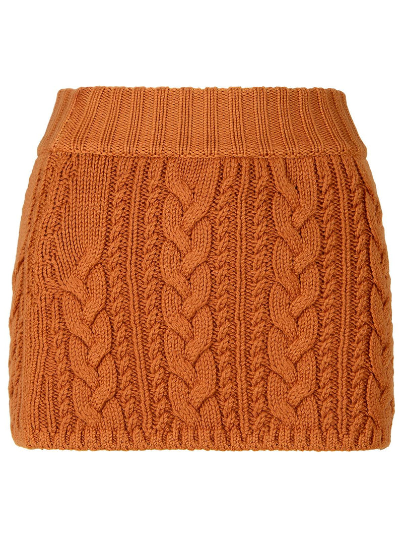 Alanui Minifalda Alanui 'HUES' de lana virgen marrón - World Class Fashion