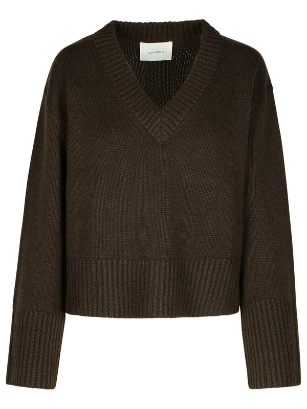 Lisa Yang 'aletta' Brown Cashmere Sweater