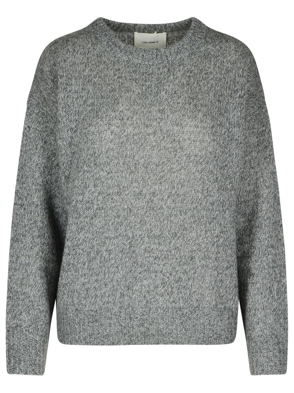 Lisa Yang 'lova' Grey Cashmere Blend Sweater