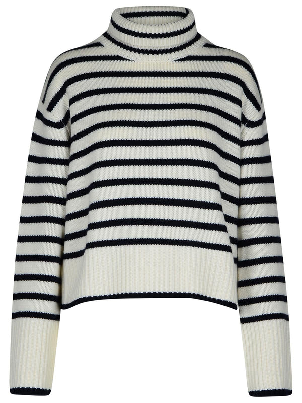 Lisa Yang 'fleur' Cashmere Cream Turtleneck Sweater